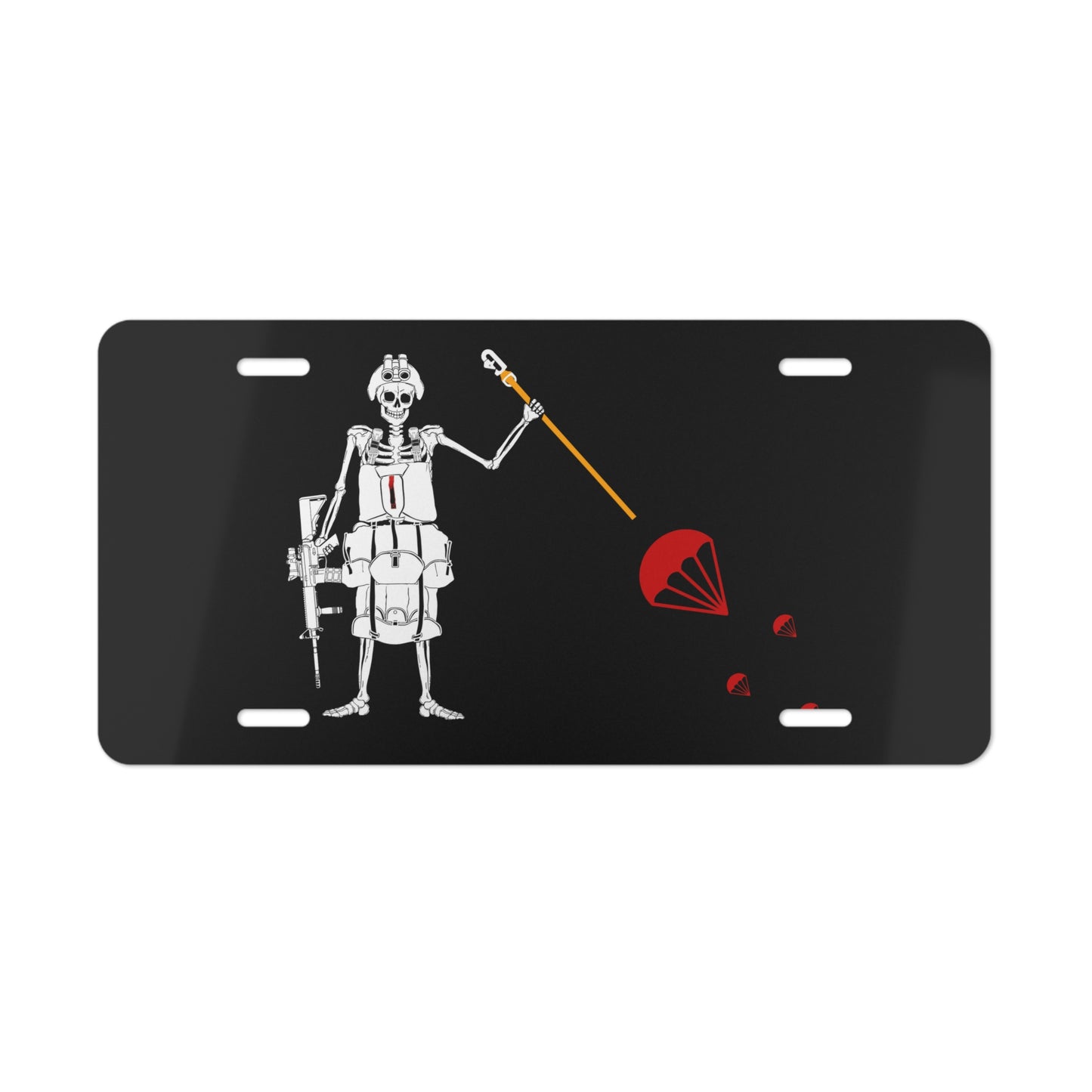 Airborne Pirate Aluminum License Plate