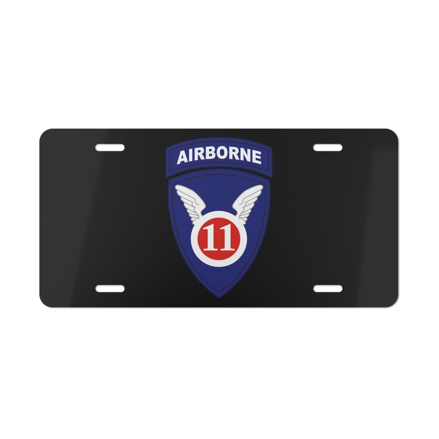 11th Airborne DIV Aluminum License Plate