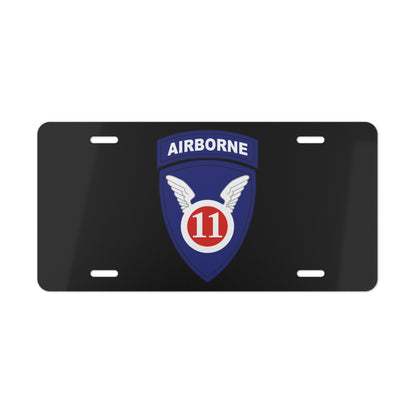 11th Airborne DIV Aluminum License Plate