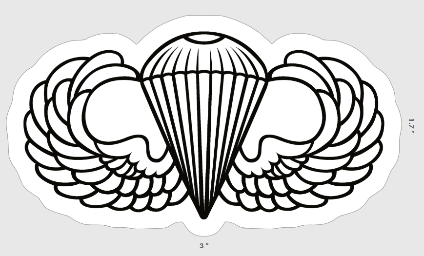 Airborne Wings Sticker