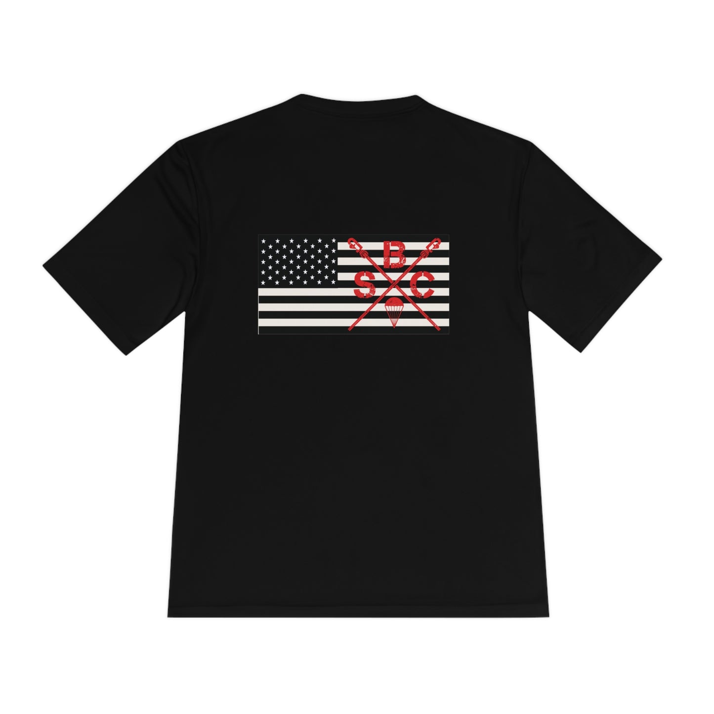 MOISTURE WICKING SBC American Flag B&W Tee