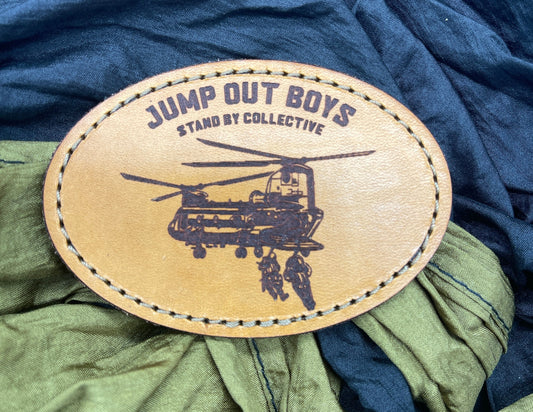 Jump Out Boys Rotary Wing Leather Patch