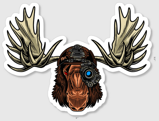 Night Moose Sticker