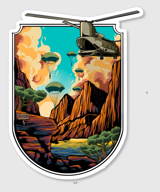 Zion NP Airborne Sticker