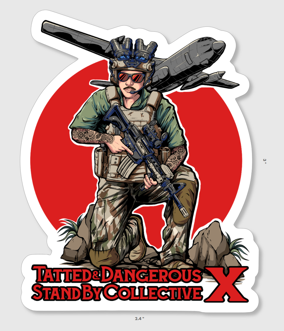 Tatted and Dangerous x Stand By Collective Collab Sticker