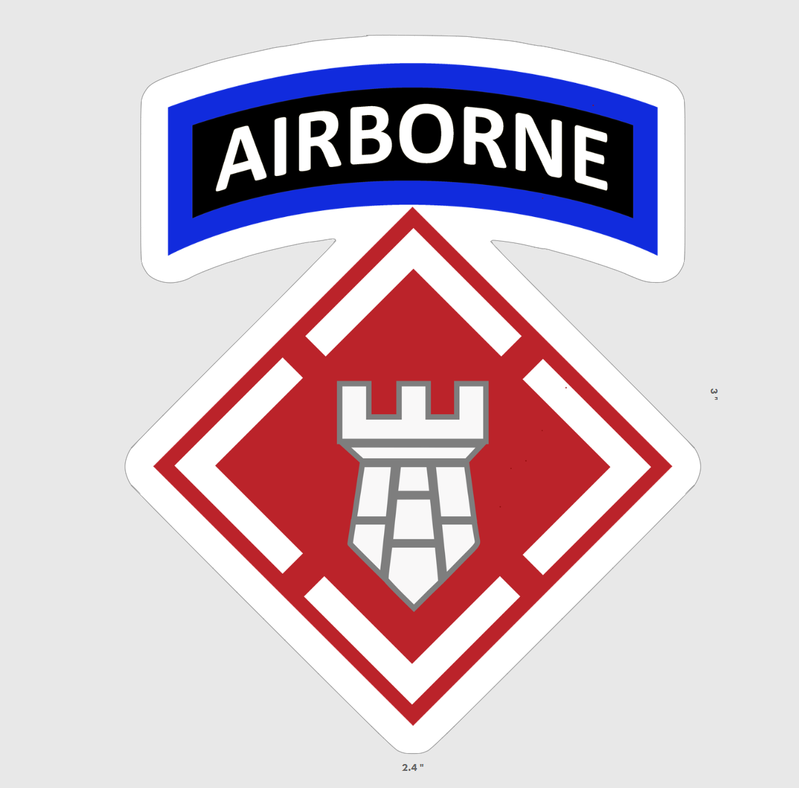 20th ENG BDE Airborne Sticker