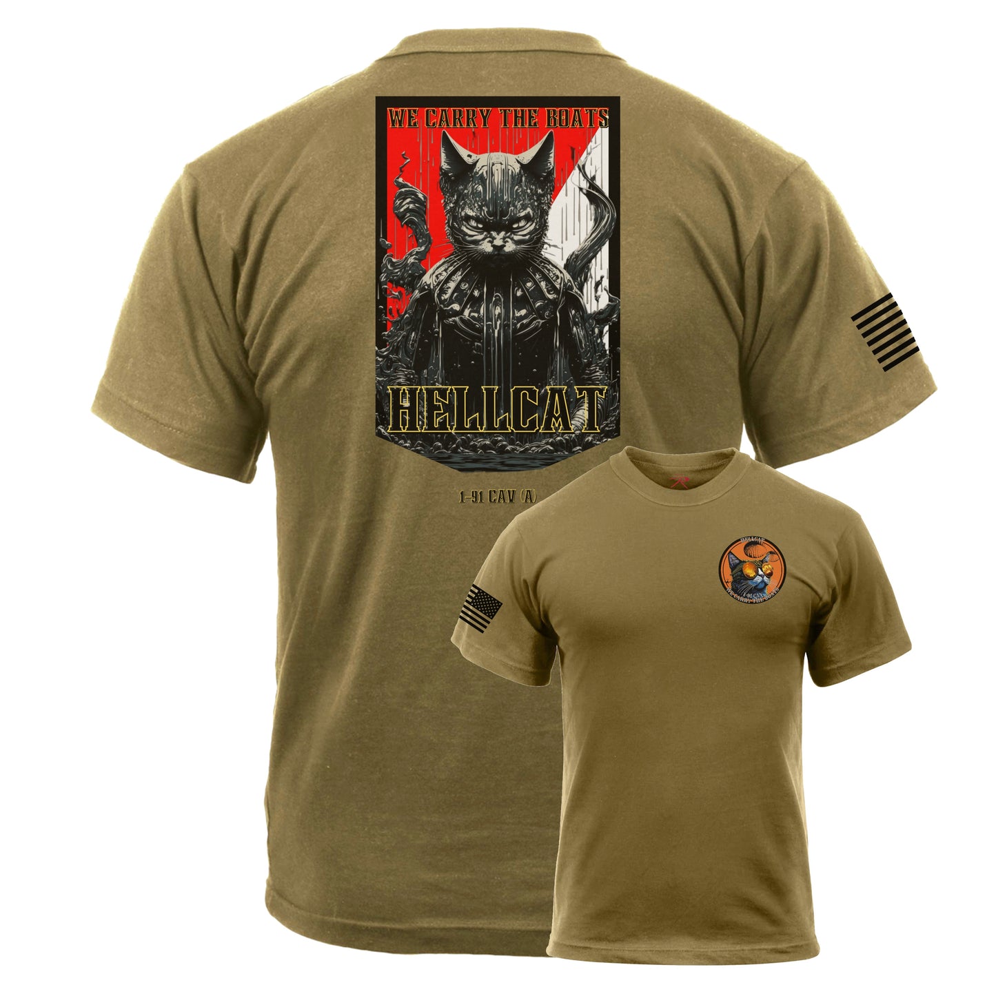 1-91 CAV Hellcat Kitty NON JUMPMASTER Tee