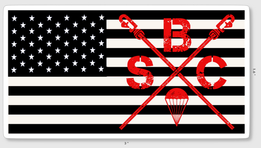 SBC American Flag B&W Sticker