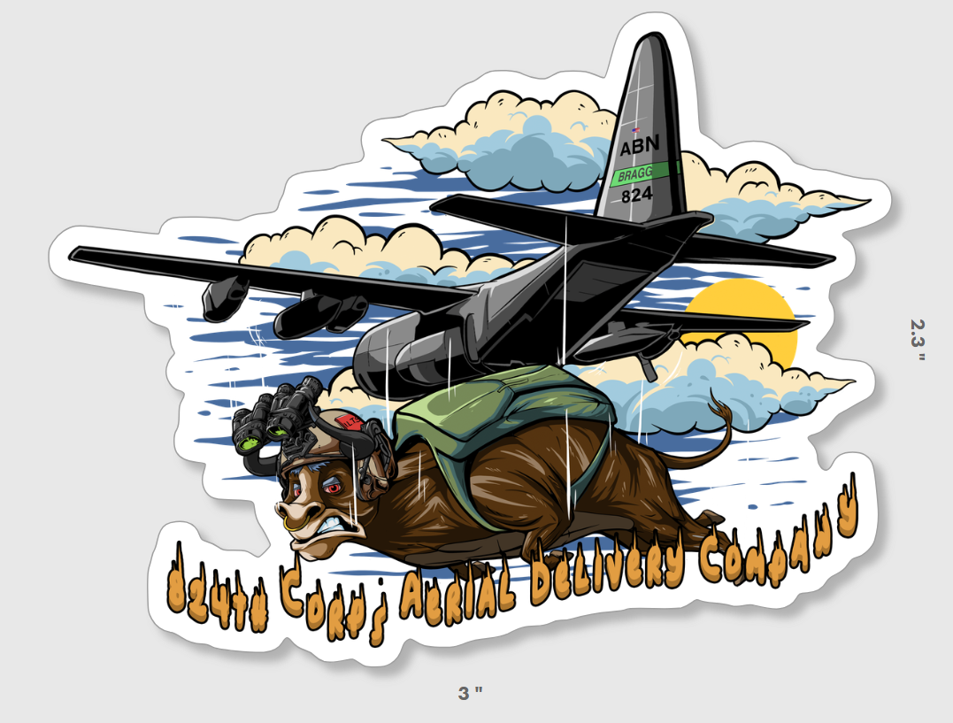 824th QM CO Bull Sticker