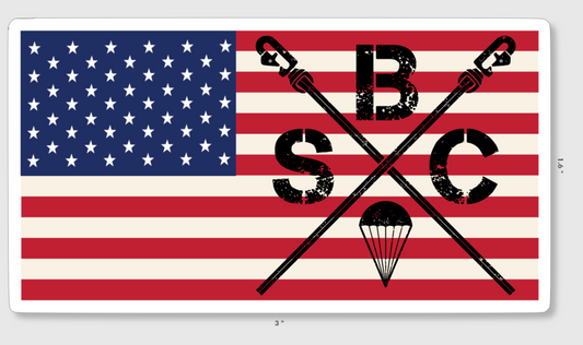 SBC American Flag Colored Sticker