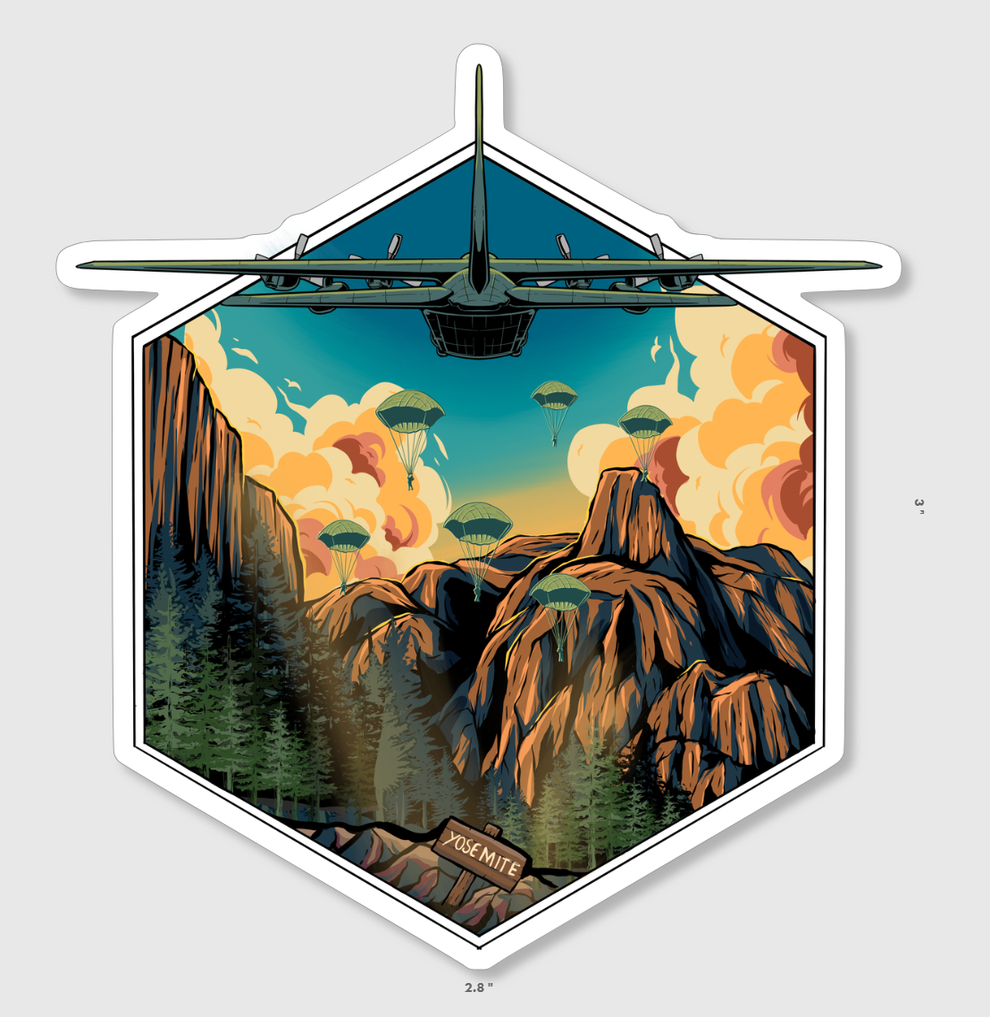 Yosemite NP Airborne Sticker