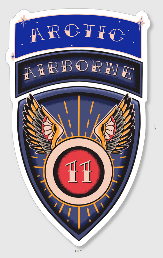 11th Airborne ARTIC Traditional Style Sticker