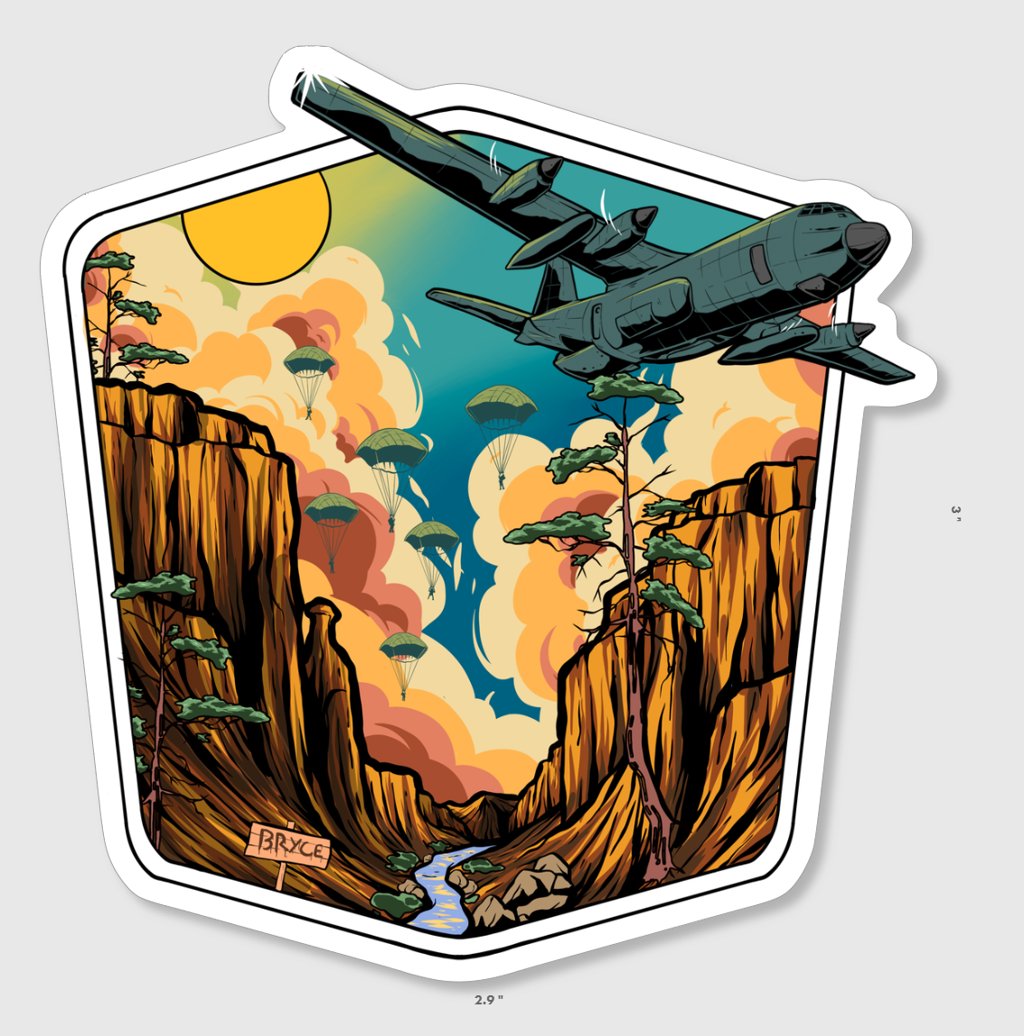 Bryce Canyon NP Airborne Sticker