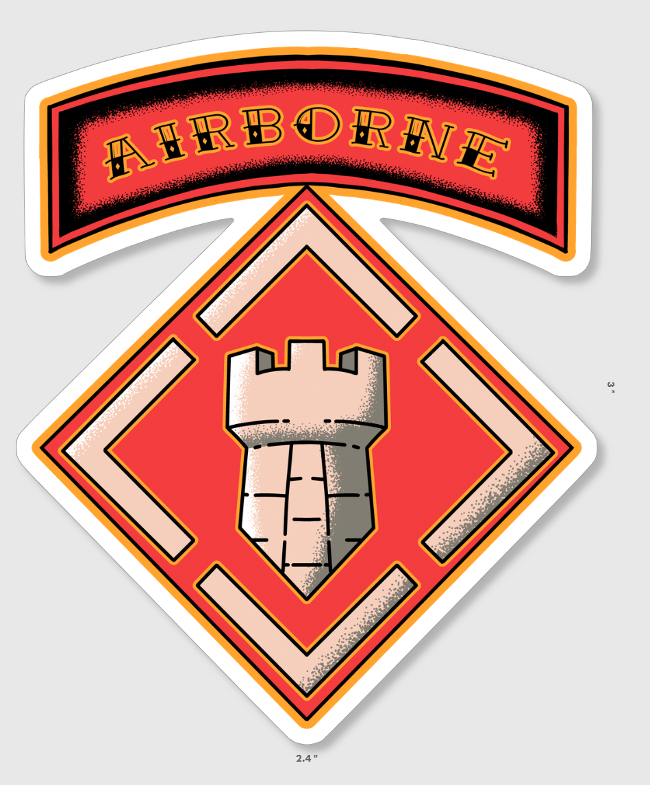 20th ENG Bde Traditional Style Sticker