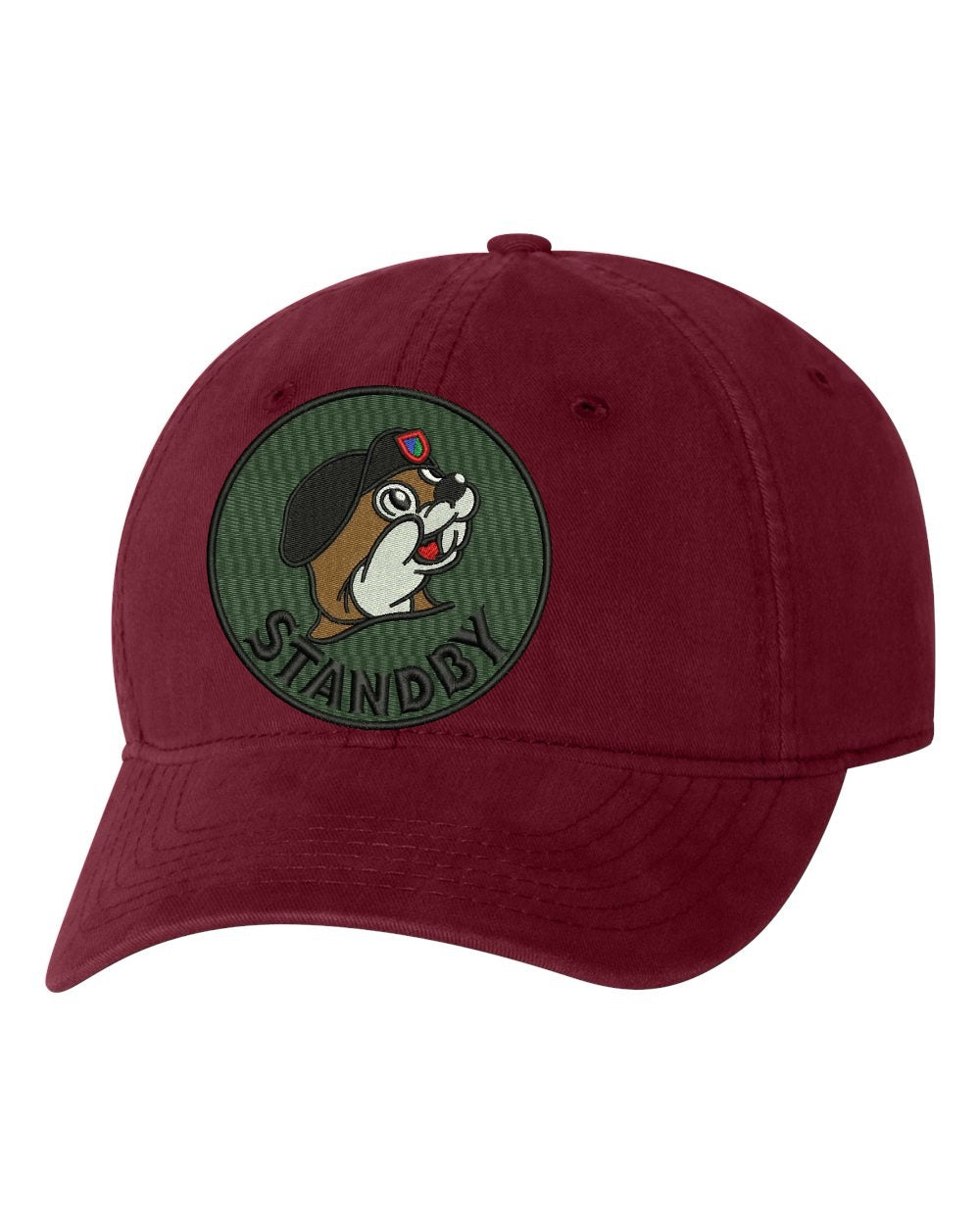 SB Bussey Embroidery Hat - Maroon/Tan/Green/Black Beret